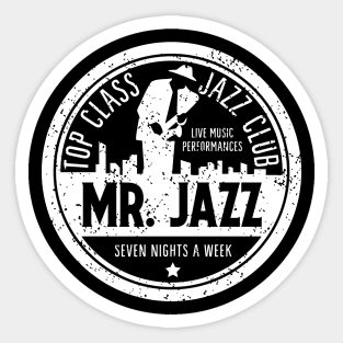 Jazz Club Vintage Design Sticker